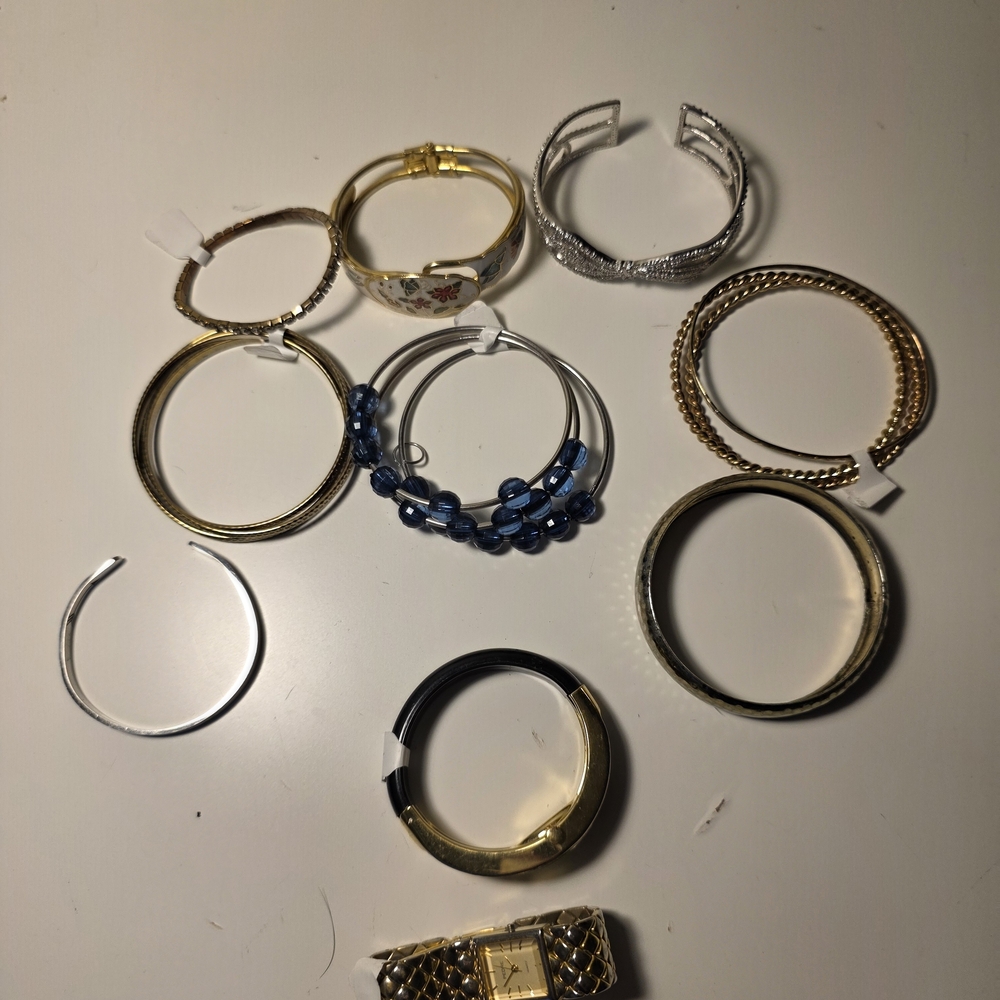 Elegant Gold and Silver Bracelet Set